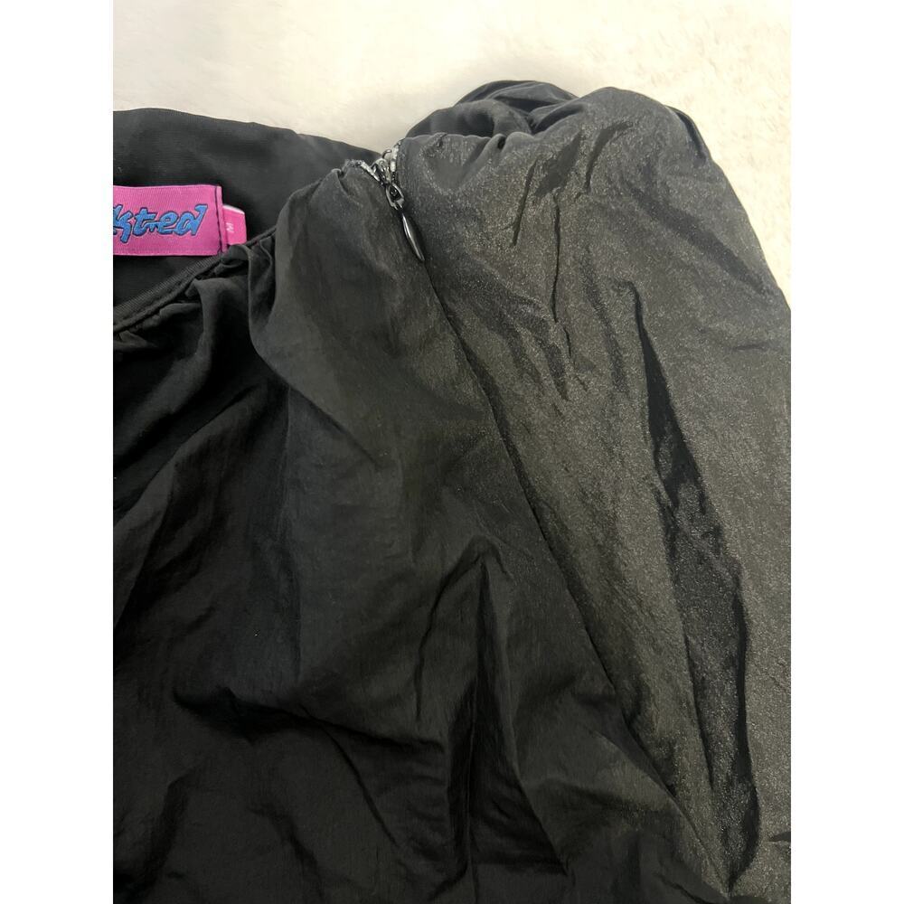 Chic Edikted Jora Nylon Bubble Mini Skirt - Black, Size Medium - Picture 7 of 7